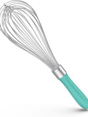 Large Stainless Steel Balloon Whisk - Heavy Duty Egg Beater & Mixing Tool, 12in